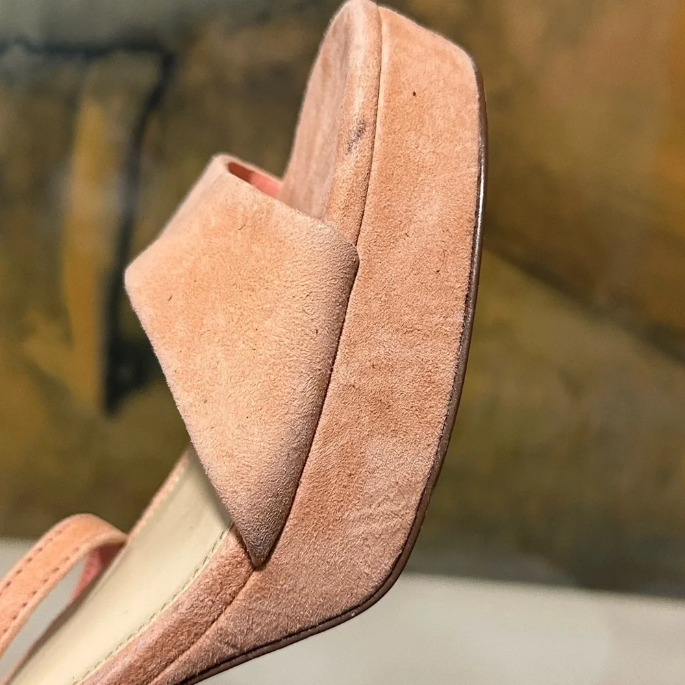 Women’s Suede Block Heel Slingback Sandal - Pink